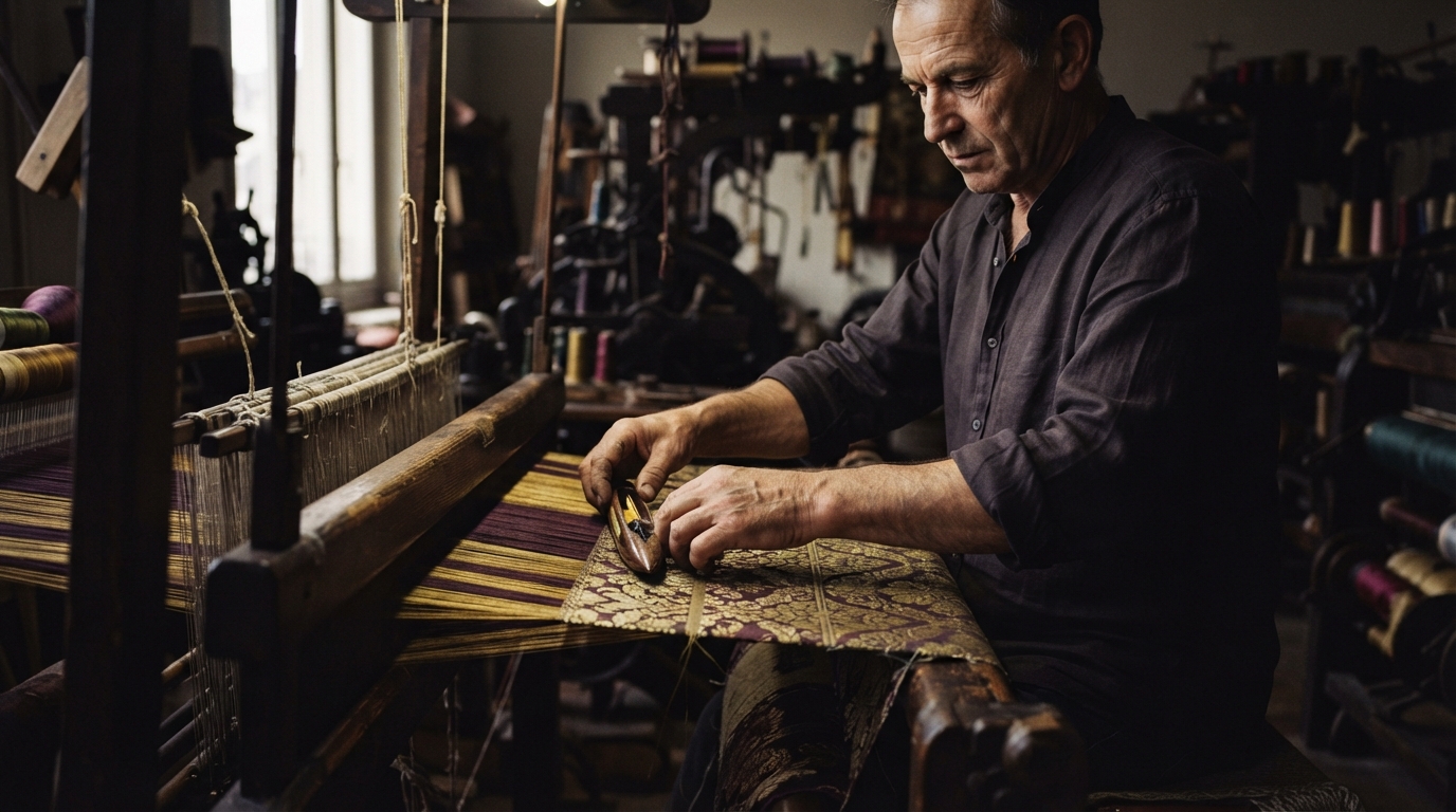 Editorial illustration for Lyon Silk Weaving: A Legacy Forged by Royal Patronage and Technical Innovation
