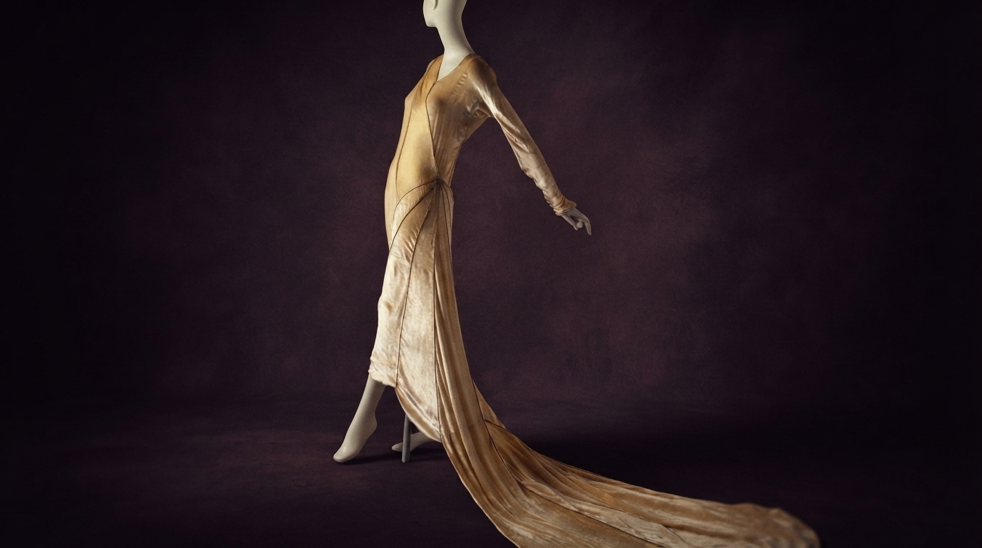 Editorial illustration for The Bias Cut Explained: Why Vionnet's 45-Degree Revolution Changed the Silhouette Forever